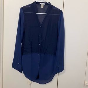 💙Esley Mixed Media Top💙